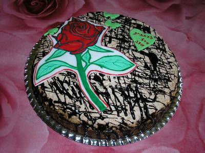 עוגה ליום הולדת ללא סוכר לחולים סוכרתיים שושנה אדומה